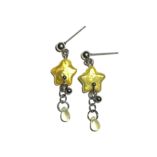 Yellow Star Earrings